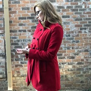 Red wool coat